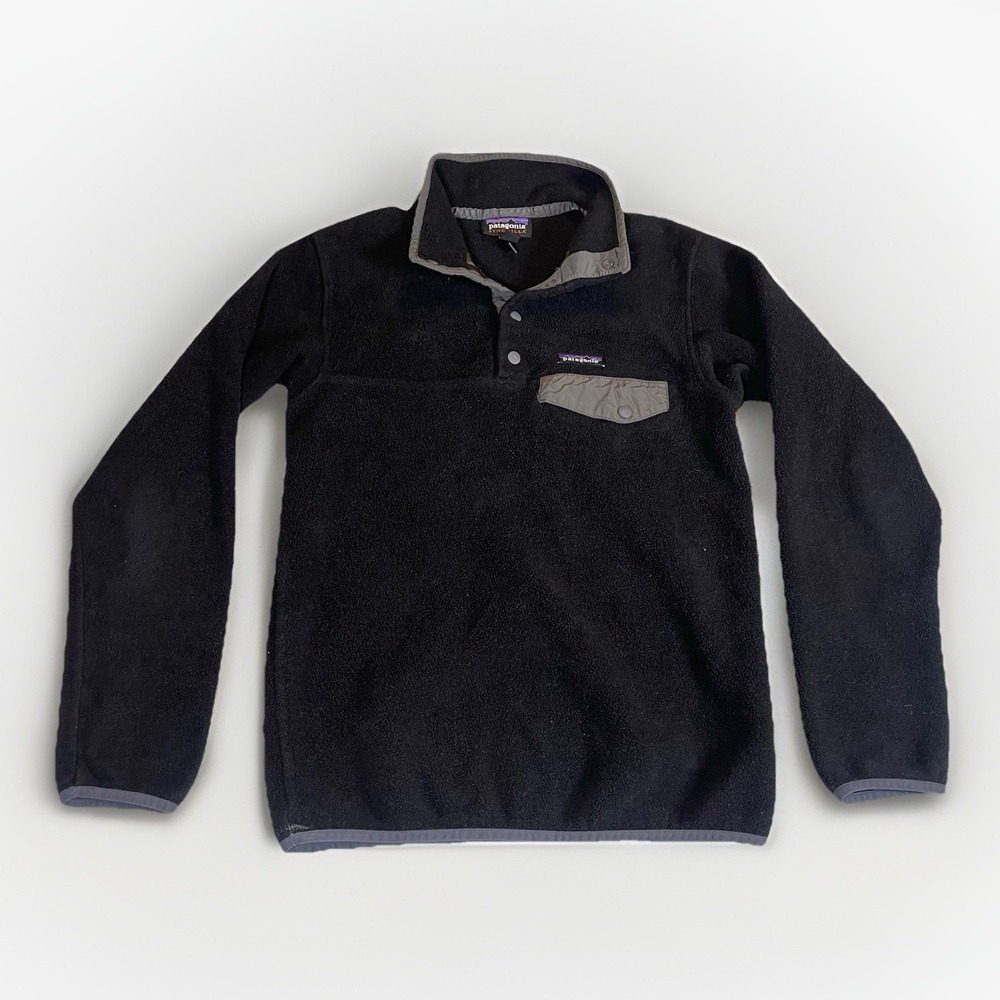Patagonia Synchilla Snap-T Fleece Jacket Size XS Black‎ Pullover
